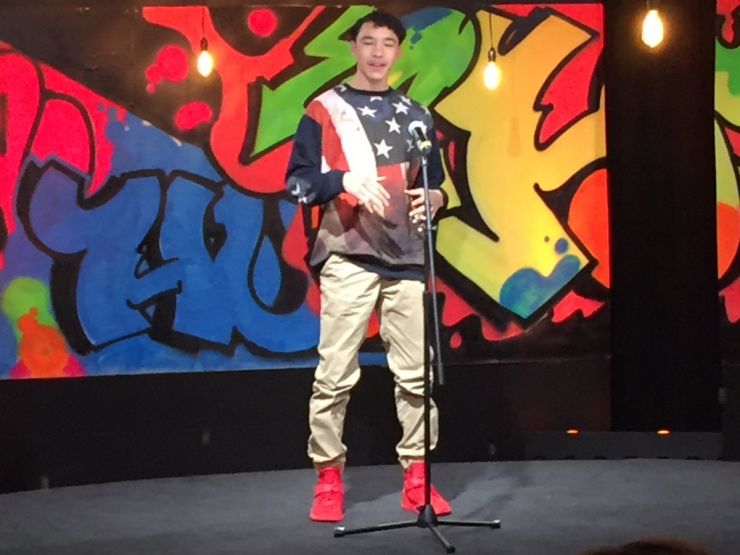 Tyrone at Poetry Out Loud competition