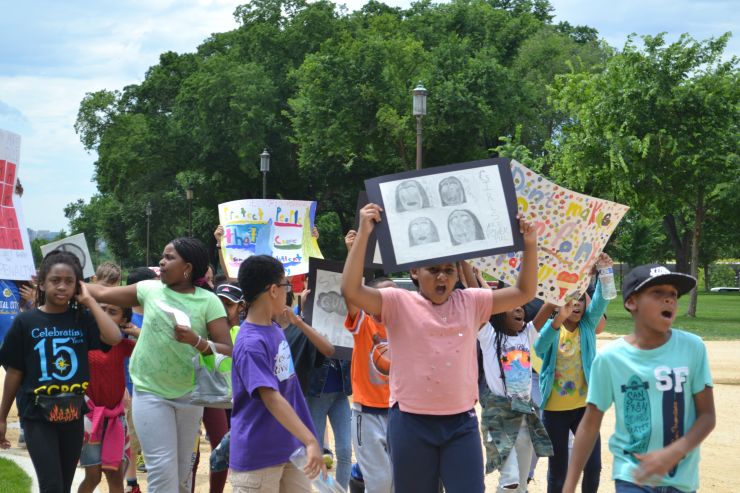 Children protesting