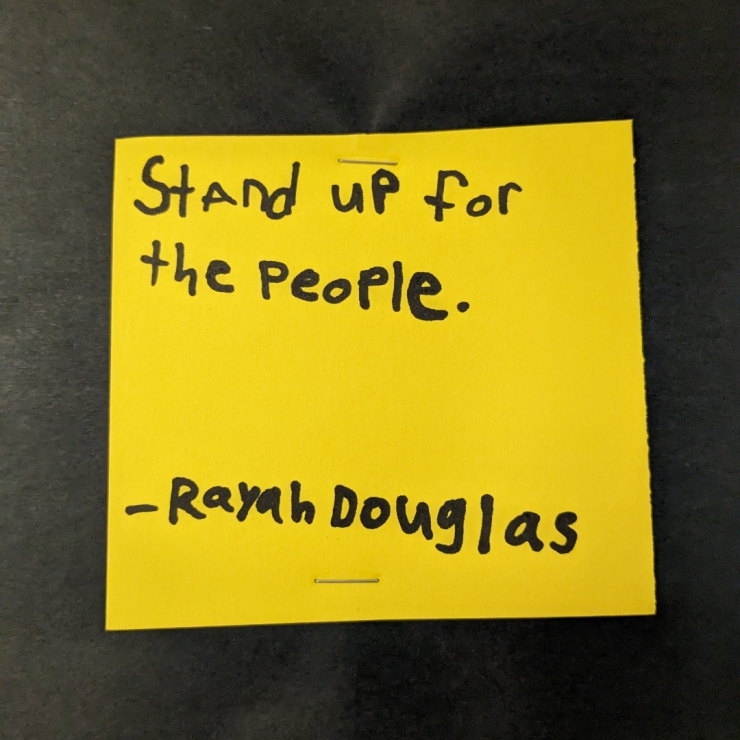 "Stand Up For the People" 