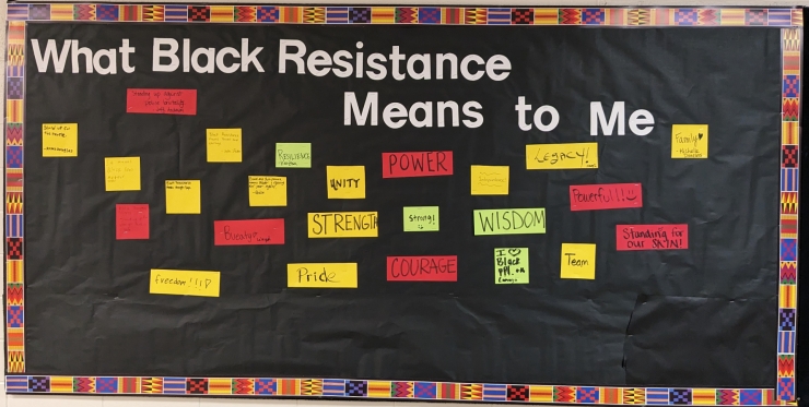 Black resistance bulletin board